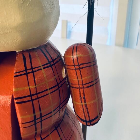 Handcrafted Wooden Snowman Nutcracker Holiday Decor Gift - Picture 10 of 10